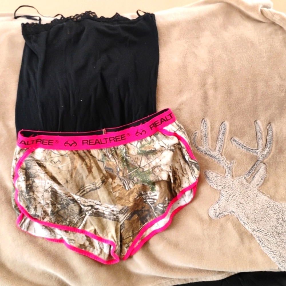 🦌Camouflage RealTree Lounge Shorts Boxers SZ MED VNPLC